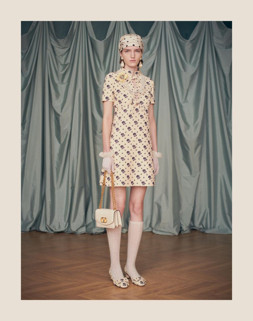 BOWOW DÉCOLLETÉ IN PAPIER FLORAL FABRIC 45MM - Image 8